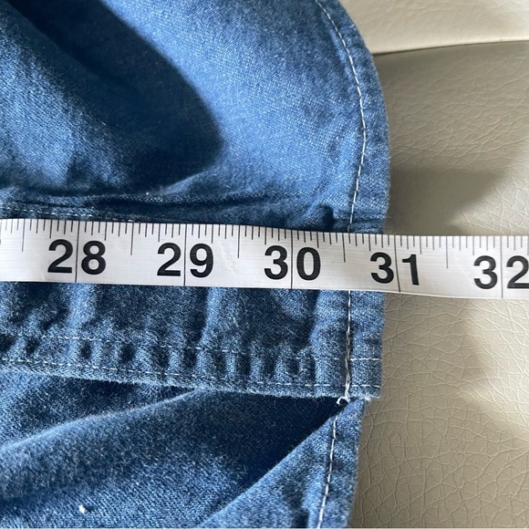 Vintage 90s men’s Marlboro Denim Button Up Shirt heavy dead stock size medium - Picture 7 of 7